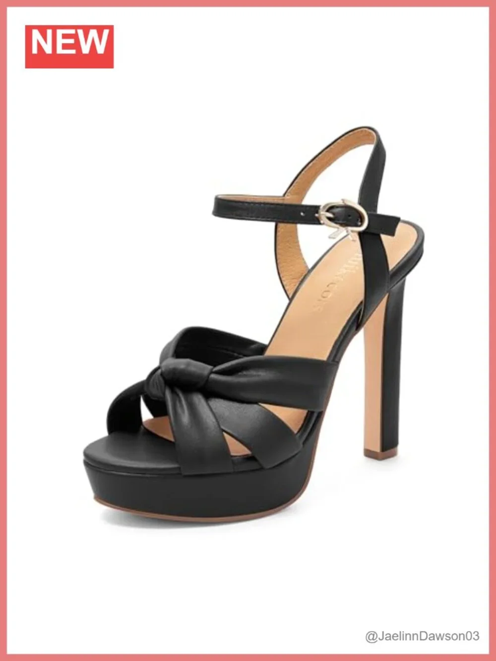 Women's Platform Heeled Sandals Open Toe Ankle Strap Slip On Block Heels Party